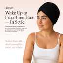 Kitsch Satin Lined Beanie - Softer than Silk Beanie For Sleeping Women, Breathable Hair Cover for Sleeping, Slouchy Beanies, Bonnets for Women, Hair Wrap, Reduce Breakage for Frizz-free Hairs - Black