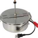 8-Ounce Replacement Kettle for Popcorn Machine 860W Kettle Popper with Lid, Stirrer, Gear Shaft, and 3-Prong Plug