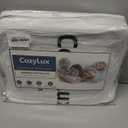 CozyLux White Queen Comforter Set, 3 Pieces Solid Breathable Quilted Boho Style Bedding Sets, Luxury Fluffy Soft Bed Set with Down Alternative Comforter for All Season (1 Comforter & 2 Pillowcases)