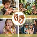 Dinosaur Walkie Talkies for Kids Rechargeable, Wrist Two Way Radios with Flashlight, Long Range Outdoor Adventure Toys,Brown Dino Watch Walkie Talkie Birthday Gifts for Boys Girls Ages 4-12
