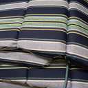 Arden Outdoor Adirondack or Rocking Chair Cushion, 20 x 17, Rain-Proof, Fade Resistant 17 x 20, Sapphire Aurora Blue Stripe
