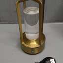 Rechargeable Table Lamp Cordless, 3 Color | Crystal | Stepless Dimming, for Bedroom, Cafe, Camping, Bar, Dining Table, Restaurant, Gold (2 Pack)