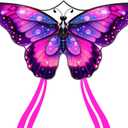 Large Butterfly Kite for Adults and Kids Ages 4-8 & 8-12 Easy to Fly, 55''X28'' Single Line Kite for Outdoor, Park or Beach
