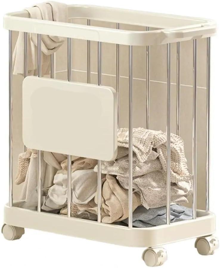 Capacity Clothes Hamper Capacity Laundry Basket with Wheels for Dirty Clothes Toys Storage Sturdy Construction Strong (Large)