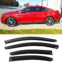 94194 Sunproof Waterproof Side Window Wind Deflector, 4pcs Protective Replacements Rain Guards Set, Window Visor fit for 2010-2018 Ford Taurus