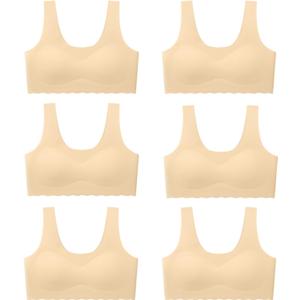 Demifill Teen Girls Seamless Sports Bra Tagless No Show Training Bra with Removable Padding Bras for Teens Multipack