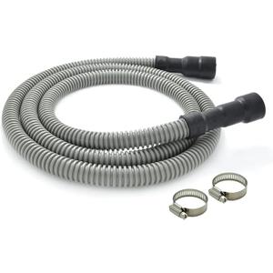 Universal Dishwasher Drain Hose - 10 Ft Discharge Hose - Corrugated and Flexible Dishwasher Hose Drain Replacement with Clamp