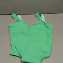 Limeeke Women One Piece Swimsuit Solid Ribbed Monokini Swimwear Scoop Neck Low Back Bathing Suit (Large, Lake Green)