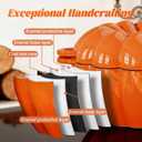 Wood Stove Steamer, Cast Iron Fireplace Humidifier, 2.4 Quart Capacity, Pumpkin Wood Stove and Fireplace Accessories for Decoration and Gifts