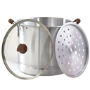 IMUSA MEXICANA-332 32-Qt. Steamer with Glass Lid & Wood-Look Handles