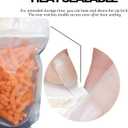 Stand Up Pouch Bags, 6" x 9", Heavy Duty, 100 Pack, Clear Front with Aluminum Foil Back - Resealable Ziplock and Heat Sealable for Food Storage