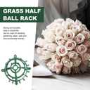 Cabilock Wedding Grass Half Ball Shelf Decorative Flower Arrangement Holder Props 2 Inch Floral Cage for Artificial Flowers Centerpiece Stand for Home Office Party Decor