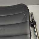 Foldable Office Chair,Folding Office Chair with Wheels, Leather Conference Training Chairs,Portable Padded Office Chairs. Backrest Bouncy,for Home Office Conference Gaming.Black(1 Pcs)