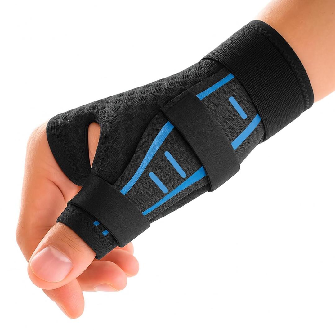 Thumb Brace for Pain Relief - Professional Thumb Stabilizer, Trigger thumb Splint for Arthritis De Quervain's, Tendonitis,CMC, Wrist Support Adjustable Comfort Wear Left Right Hand Office & Night