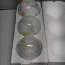 3pcs Spring Crackle Glass Ball Lights - Butterfly Ball Lamp Ornaments Indoor Globes Decorations LED Night Tabletop Decorative Sphere Lamp for Home Decor