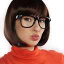 ALLAURA Compatible with Velma Wig  Brown Bob Wig with Glasses for Women  Cosplay, Flapper Wig with Bangs, Cartoon Detective Look, Halloween Costume, Dora Style, Retro Nerdy Outfit Accessory