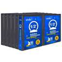 3 Ring Binder 1/2 Inch, ViVin Sturdy 0.5"-Round Ring Binder with 2 Interior Pockets, Clear View Cover, PVC-Free, Fits 100 Sheets of 8.5'' x 11'' Paper, Office Home School (12 Pack, Black)