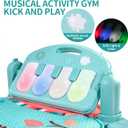 TEMI Baby Gym Toys & Activity Play Mat, Kick and Play Piano Gym Center with Music and Lights, Electronic Learning Toys for Infants, Toddlers, Newborn, Girls and Boys Ages 1 to 36 Months