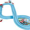 Carrera First Nintendo Mario Kart Slot Car Race Track - Includes 2 Cars: Mario and Luigi and Two-Controllers - Battery-Powered Beginner Set for Kids Ages 3 Years and Up, 20063028