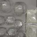 Sliner 22 Pcs Christmas Snow Globe Craft DIY Plastic Snow Globe 20 Pcs 4" 3" Clear Empty Water Globes with Screw Off Cap 2 Bags White Glitter Fillable Snows for DIY Crafts Xmas Home Decorations
