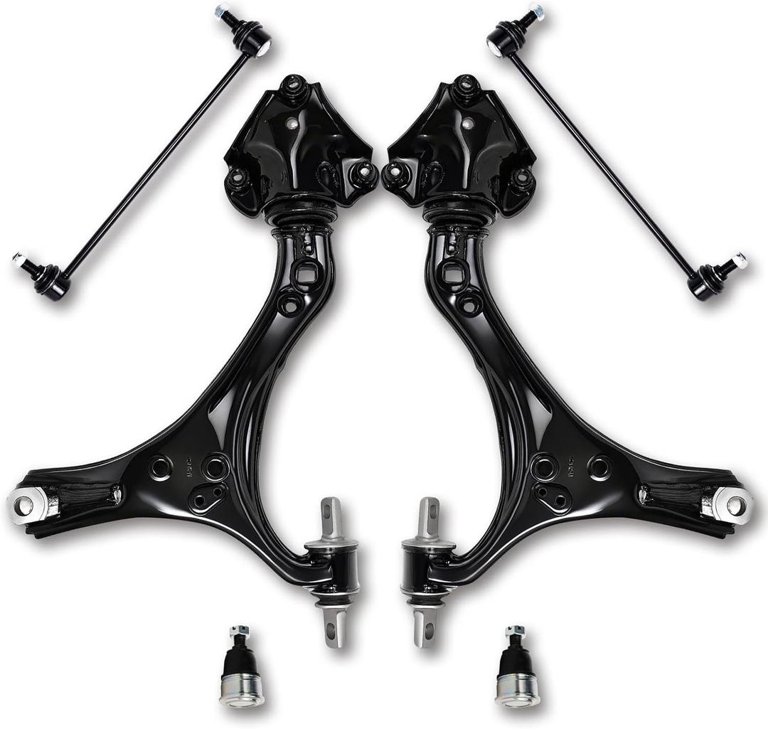 6Pcs Front Lower Control Arm with Ball Joint Suspension Kit Compatible With Honda Accord 2013-2017, Compatible With Acura TLX 2016-2020, K642509, K642517, K500315, K750650, K750651