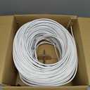 MONK CABLES | Cable Plenum CAT6 de 1000 pies | UTP, 23AWG, 550MHz | Certificado DSX-8000 | Cable ms certificado del mercado (blanco)
