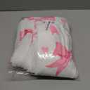 Lotus Karen Pink Bow Fleece Blanket 50x60 Inch Christmas Birthday Valentine's Day Gifts for Girls Women Pink Throw Blanket Coquette Preppy Bow Decor for Bedroom Dorm Soft Lightweight Bed Sofa Throws