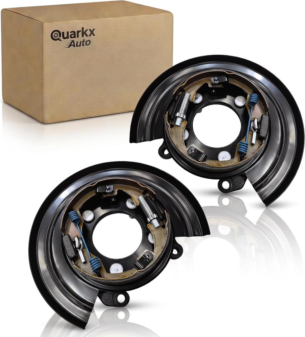 Rear Parking Brake Backing Plate Assembly Pair for Ford F250 F350 F450 F550 | Fits 2005-2012 Ford F250 F350 Super Duty, 2011-2012 F450 F550 Super Duty,Left & Right Side ,Replaces 5C3Z2209AB 5C3Z2210AB