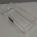 Isaac Jacobs Clear Acrylic Rectangular Stackable Storage Organizer, (9" L x 3.5" W x 2.5" H) Drawer Tray, Multi-Functional, Bathroom, Kitchen, Home, Office, Desk, Drawers