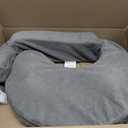 My Brest Friend Twin Nursing Pillow - Enhanced Comfort with Slipcover - Ultimate Ergonomic Support for Breastfeeding- Adjustable Strap and Silent Release Buckle with Handy Side Pocket, Evening Grey