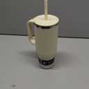 Hydro Flask Travel Tumbler with Handle, Lid and Straw - Insulated Stainless Steel in 40 Oz Coconut Cream