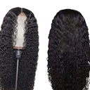 human hair wigs for women 24' Curly Hair lace Wig Curly Hair Human Wig 360 Non-Stick lace Front Wig, Black