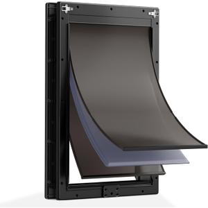 3-Flaps Plastic XL Dog Door for Door, Pets Up to 220 lb, XLarge