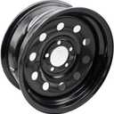 Black 15x6 Trailer Rim Wheel 5 Lug Holes On 4.5 5x4.5 15 inch 15 X 5 x 4.5 Bolt Circle Steel Equipment Trailer Rim Wheel