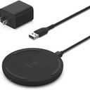 Belkin Quick Charge Wireless Charging Pad - 15W Qi-Certified for iPhone, Samsung Galaxy, Apple Airpods Pro & More - Charge While Listening to Music, Streaming Videos, & Video Calls - Black