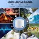 Portable Sound Machine for Baby Adults,LEICEX Travel Sound Machine,15 Non-Looping Sound Timer and Memory Play, Mini White Noise Machine for Sleeping Office Privacy Travel Gift