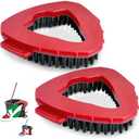 Spin Mop Scrub Brush Head Compatible with oceda EasyWring 1-Tank System, 2 pcs Scrub Brush, Floor Scrubber Hard Bristle Cleaning Brush for Bathroom, Kitchen, Tub and Tile