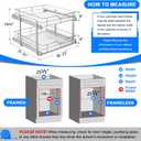 WelFurGeer 2-Tier Kitchen Cabinet Pullout Shelf and Drawer Organizer, Soft Close Pantry Pull Out Shelves, Heavy Duty Pull Out Cabinet Organizer with Shelf Liner for Kitchen Cabinets, Pantry Storage