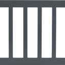 Convertible Crib Toddler Guard Rail in Carbon Black, Made of New Zealand Pinewood, Converts Crib to Toddler Bed
