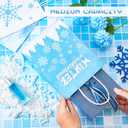 Henoyso 36 Pcs Snowflake Gift Bags with Handles Party Favor Goodie Bags Winter Wonderland Treat Bag for Candy, Christmas Holiday Supplies