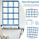 2 PCS 2026 Wall Calendar,Large XL 32" x 48" Laminated 2-Side Horizontal/Vertical | Wet & Dry Erase | Yearly Wall Hanging Calendars Thick Paper 12 Month Annual Planner for Office/Family/College (Blue)