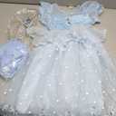 Frozen Elsa Costume Cosplay Princess Blue Dress For Kids Girl Cinderella Halloween Christmas Party Outfits Gown For Girls
Size 120