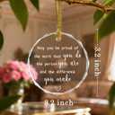 May You Be Proud of The Work You Do The Person You are and The Difference You Make, Thank You Gifts, Appreciation Gifts, Proud of You Gift, Employee Gift, Crystal Christmas Ornament