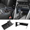 Autorder 2PCS Center Console Organizer for 2021-2024 Toyota Venza Accessories Armrest Storage Box Secondary Insert Tray Center Console Armrest Tray with Nonslip Mats