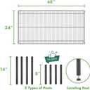 APLSS Dunnage Storage Rack, 24"×48"×14"(8"), NSF Certified, Height Adjustable, Moist&Dry Enviroments, for Kitchen Garage Walk-in Cooler&Freezer Dishroom, 800 Lbs Capacity,