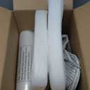 AAAAAcessories D-Shaped Chair Cushions, 2" Thick Dining Chair Pads with Ties and Removable, Machine-Washable Cover, 17" x 16", Pinstripe Brown