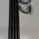 GXOACKJ Black Curtain Rods for Windows 28 To 60 Inch, 5/8 Inch Adjustable Wrap Around Blackout Curtain Rods for Bedroom & Outdoor