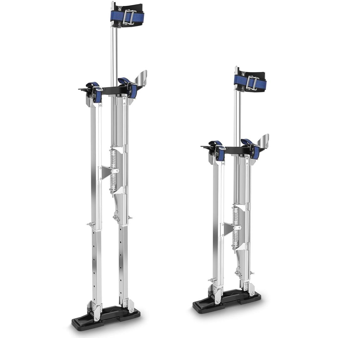 Drywall Stilts, 24''-40'' Drywall Stilts for Adults Adjustable Heights Aluminum Work Stilt for Sheetrock Drop Ceiling, Painting Painter Pruning Branches or Cleaning