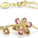 Swarovski Idyllia bracelet, Mixed cuts, Flower, Multicolored, Gold-tone finish