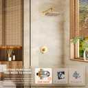 Gold Shower Faucet Set, Shower Trim Kit with 10 Inch High-Pressure Rian Shower Head,Shower Head and Handle Set (Valve Included), Brushed Gold
